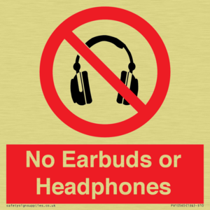 No Earbuds or Headphones